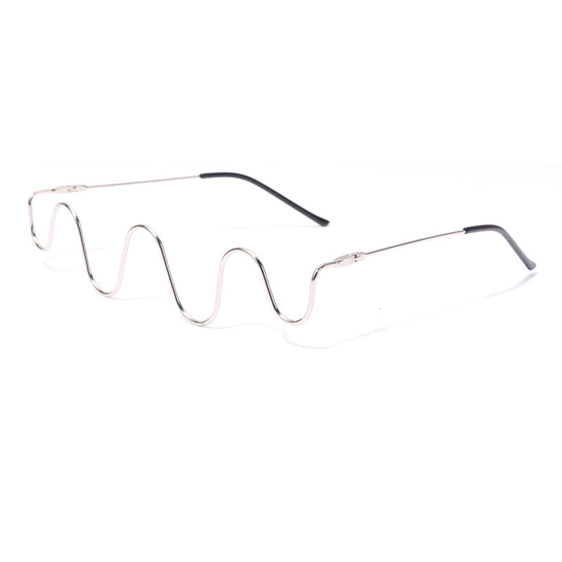 Handmade diamond half-rim glasses